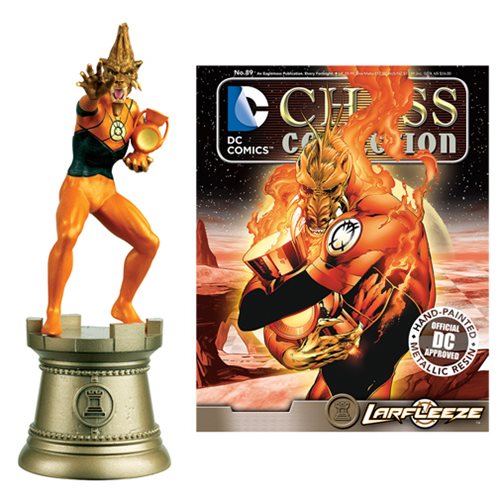 DC Superhero Larfleeze Black Rook Chess Piece with Collector Magazine